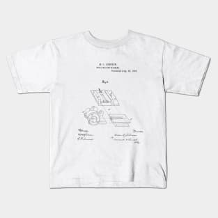 Drill Milling Machine Vintage Patent Hand Drawing Kids T-Shirt